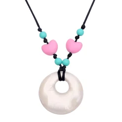 Educators Resource Silicone Heart Teething Necklace for Stylish Moms* Rattlers & Teethers