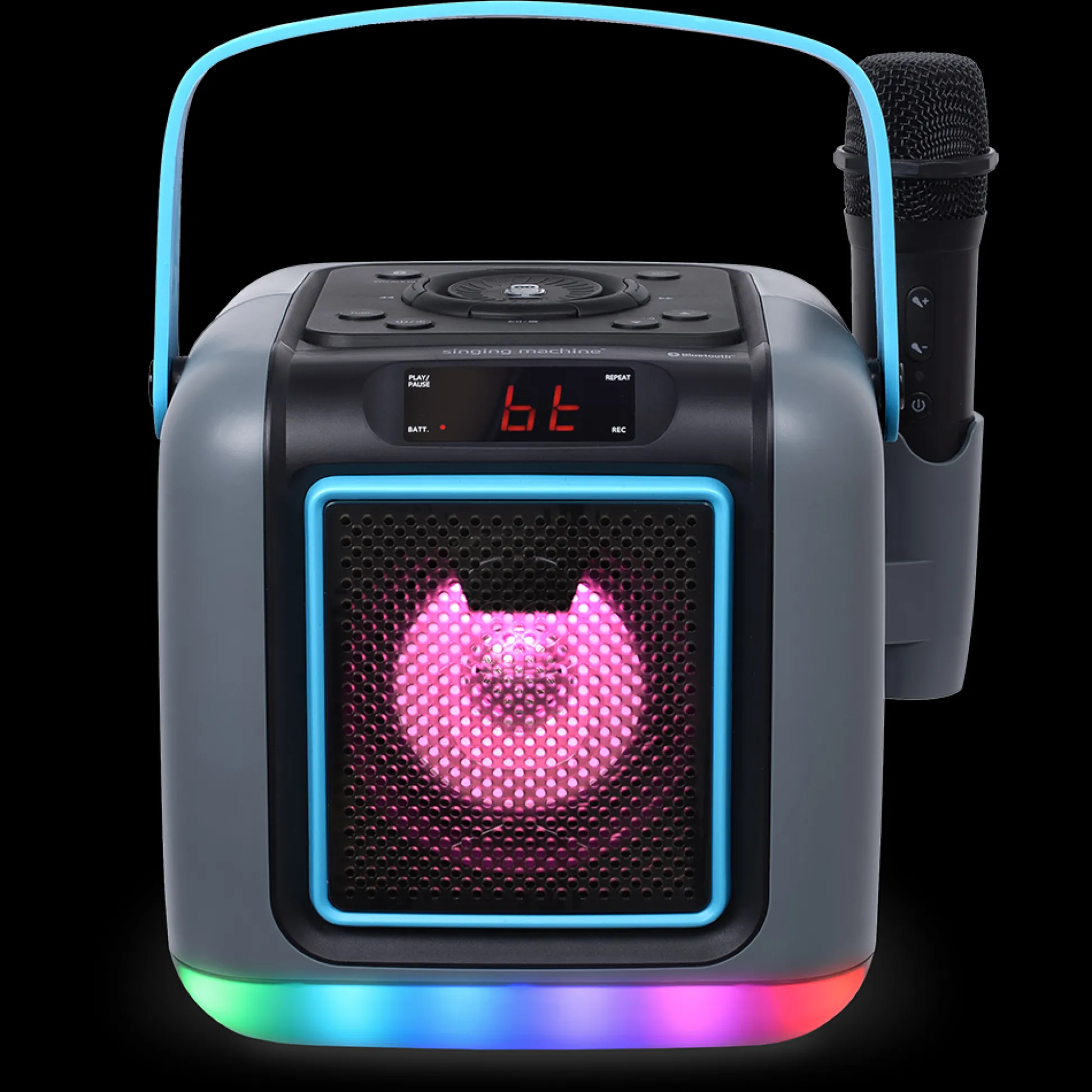 Singing Machine Cube Portable Bluetooth Karaoke System with 22 Voice Effects and LED Light Show* Karaoke Machines & Accessories|Electronics