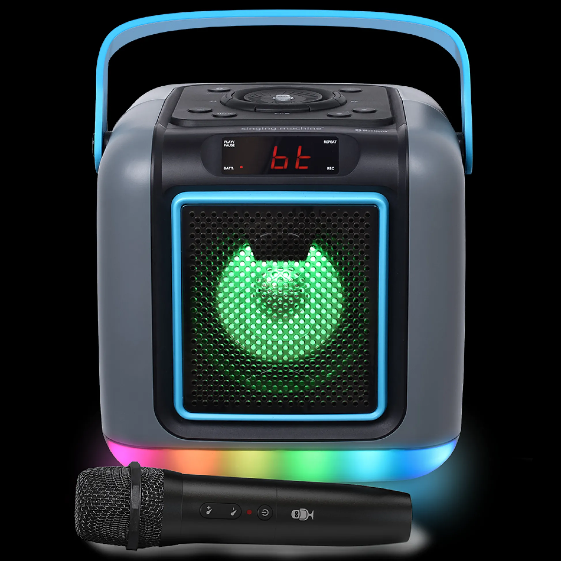 Singing Machine Cube Portable Bluetooth Karaoke System with 22 Voice Effects and LED Light Show* Karaoke Machines & Accessories|Electronics