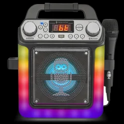 Singing Machine Groove Mini Bluetooth Karaoke Machine with 1 Wired Microphone and Disco Light Show* Karaoke Machines & Accessories|Electronics