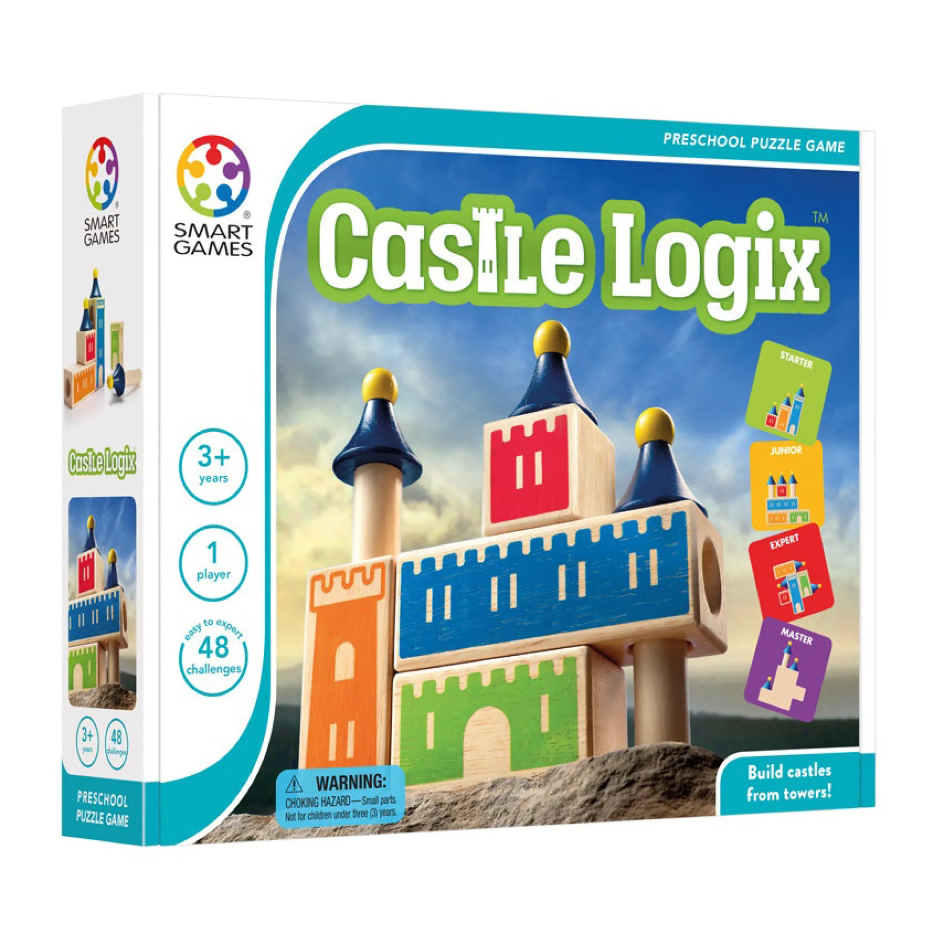 AreYouGame SmartGames Castle Logix Wooden Puzzle Game - Educational Brain Game for Kids* Puzzles
