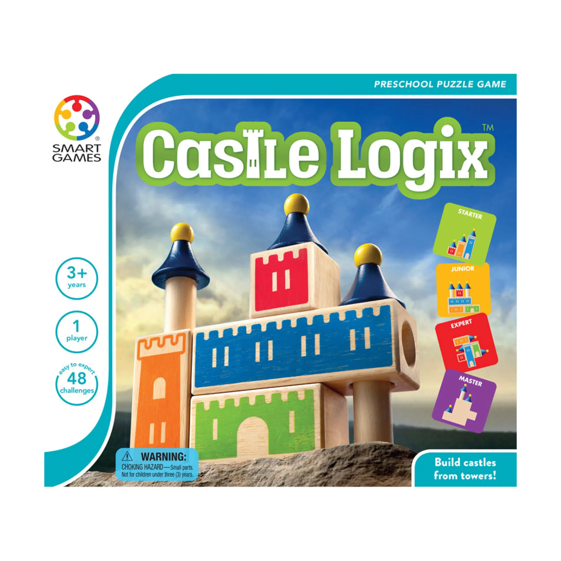 AreYouGame SmartGames Castle Logix Wooden Puzzle Game - Educational Brain Game for Kids* Puzzles