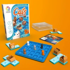 Educators Resource SmartGames Cats & Boxes Interactive Puzzle Game - 60 Challenges* Puzzles