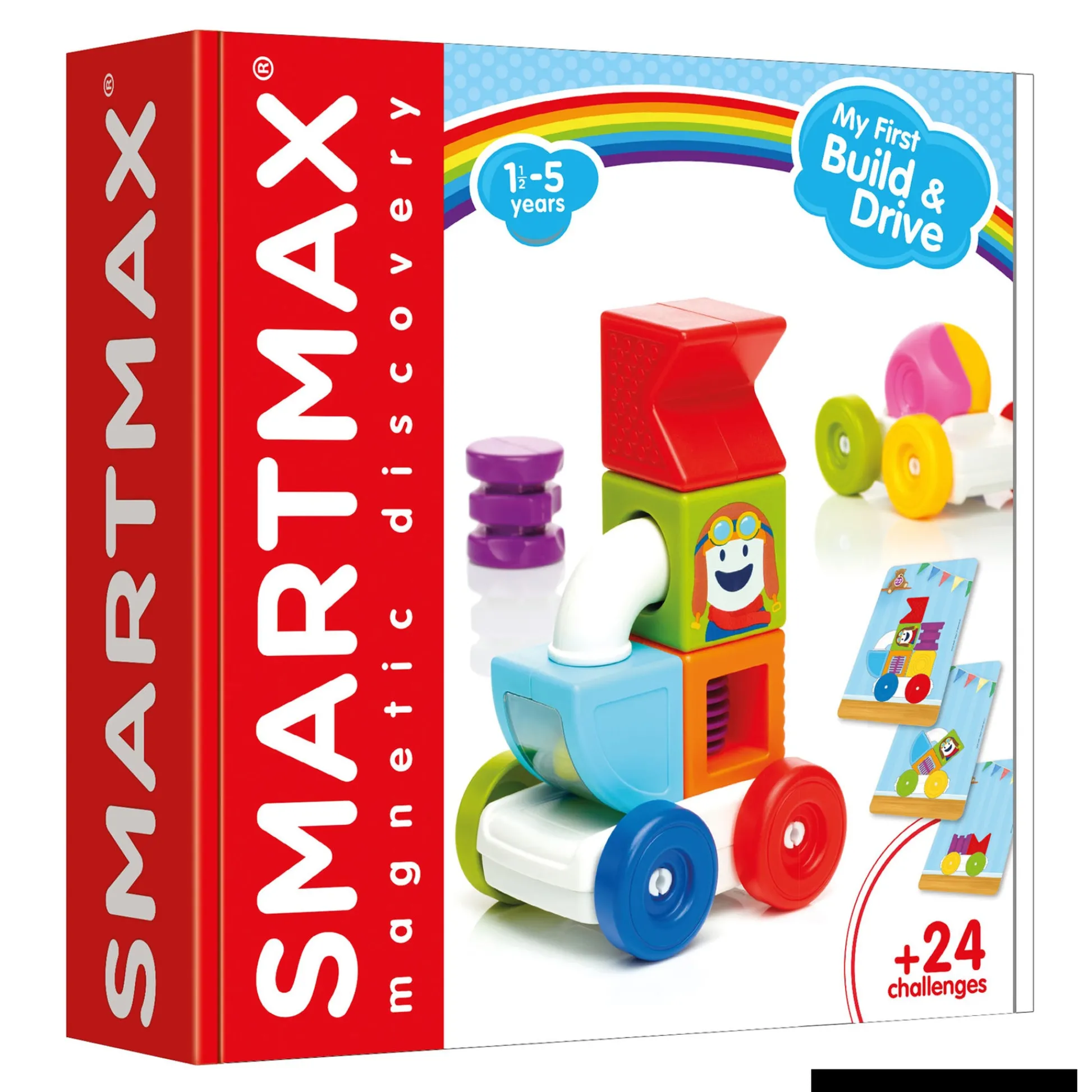 Educators Resource SmartMax My First Build & Drive - Magnetic Discovery Playset* Magnetic Tiles & Building Sets