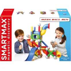 Educators Resource SmartMax 74-Piece Magnetic Discovery Mega Ball Run Set* Magnetic Tiles & Building Sets