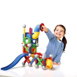 Educators Resource SmartMax 74-Piece Magnetic Discovery Mega Ball Run Set* Magnetic Tiles & Building Sets