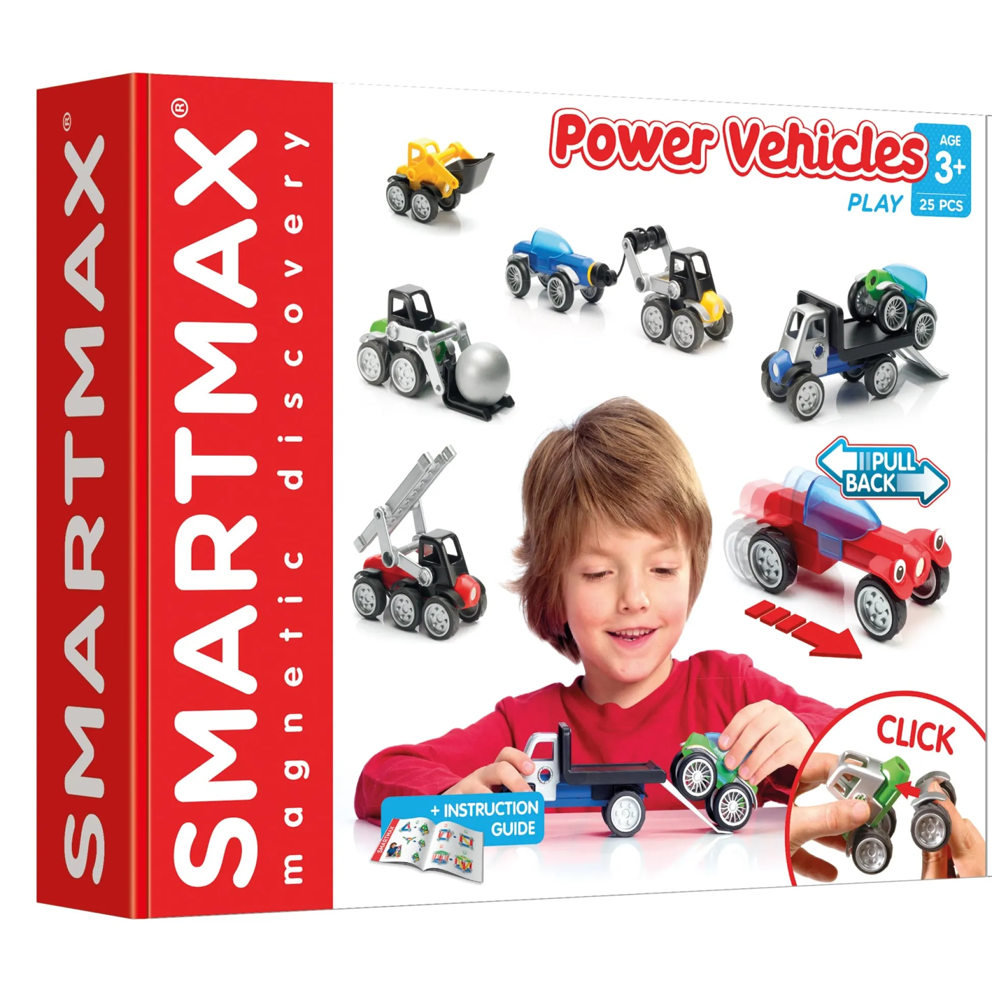 Educators Resource SmartMax Power Vehicles Mix Set - 26-Piece Creative Play Set* Magnetic Tiles & Building Sets