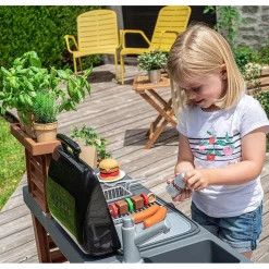 Flat River Group Smoby Garden Kitchen Playset - Toy Grill with 43 Accessories* Kitchens & Play Food|Dress Up