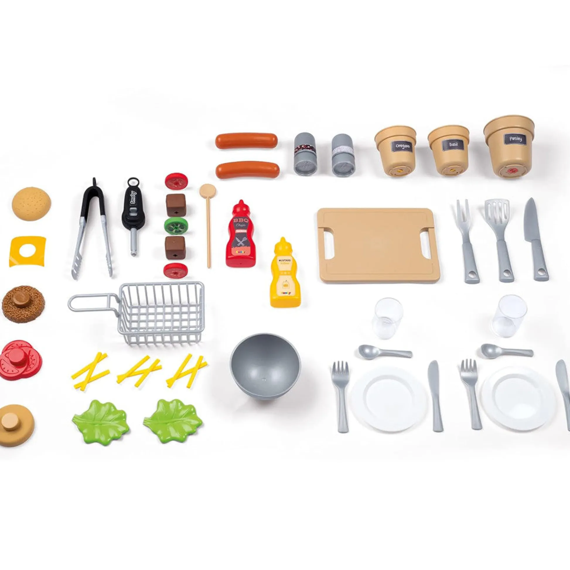 Flat River Group Smoby Garden Kitchen Playset - Toy Grill with 43 Accessories* Kitchens & Play Food|Dress Up