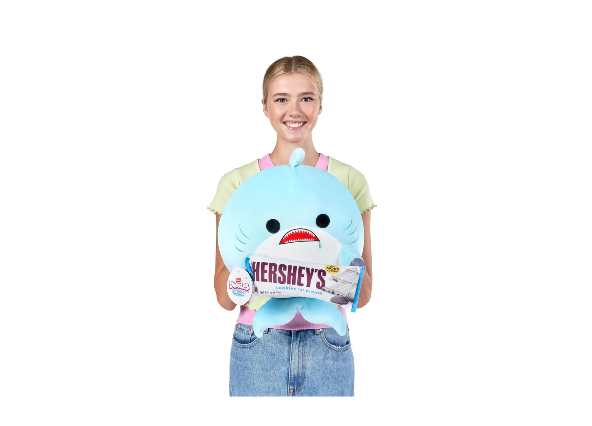 Macy's - Supplier Snackles Zuru 16 inch Hershey Cookie n Cream Shark Plush Toy* Social & Emotional Skills|Stuffed Animals