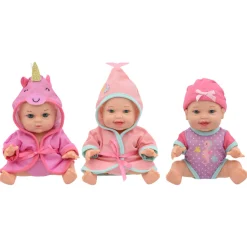 Flat River Group So Much Love 8-inch Trio Baby Doll Playset - Interchangeable Outfits* Social & Emotional Skills|Baby Dolls