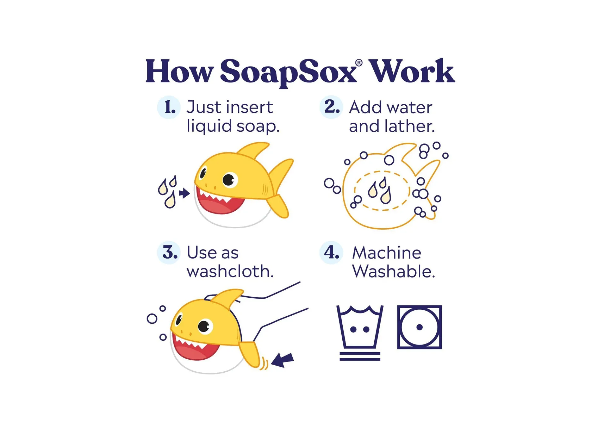 Macy's - Supplier SoapSox Baby Shark Bath Toy Sponge – Fun and Educational Bath Companion* Preschool Pals|Bath Toys