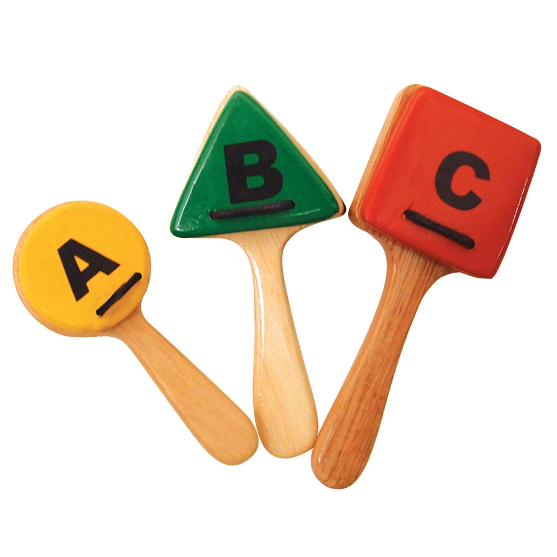 Educators Resource Sounds Like Fun! ABC Clappers - Colorful Wooden Educational Toy* Preschool Education Toys & Activities