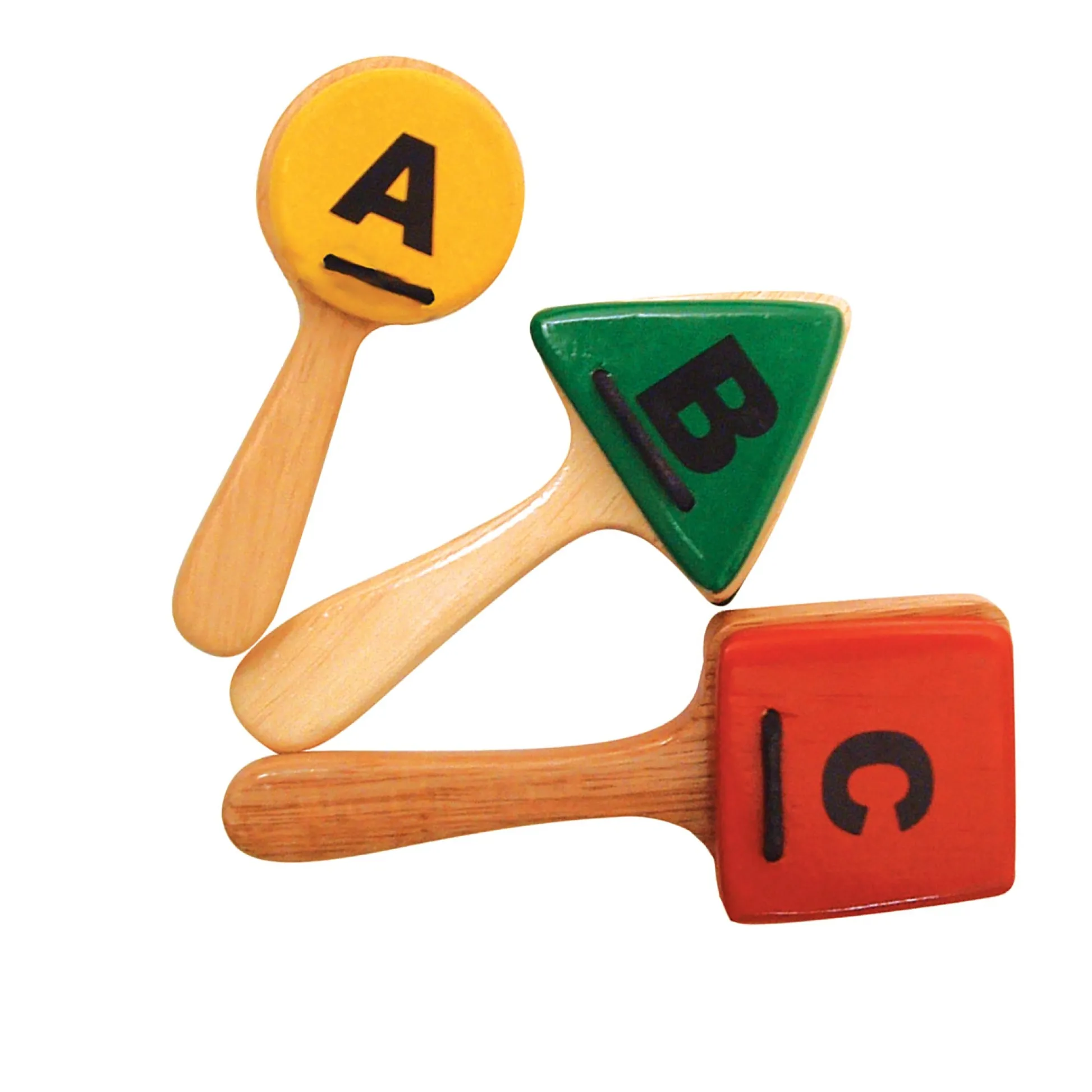Educators Resource Sounds Like Fun! ABC Clappers - Colorful Wooden Educational Toy* Preschool Education Toys & Activities