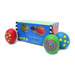 Educators Resource Sounds Like Fun! Colorful Wooden Egg Shakers, Set of 3* Preschool Education Toys & Activities