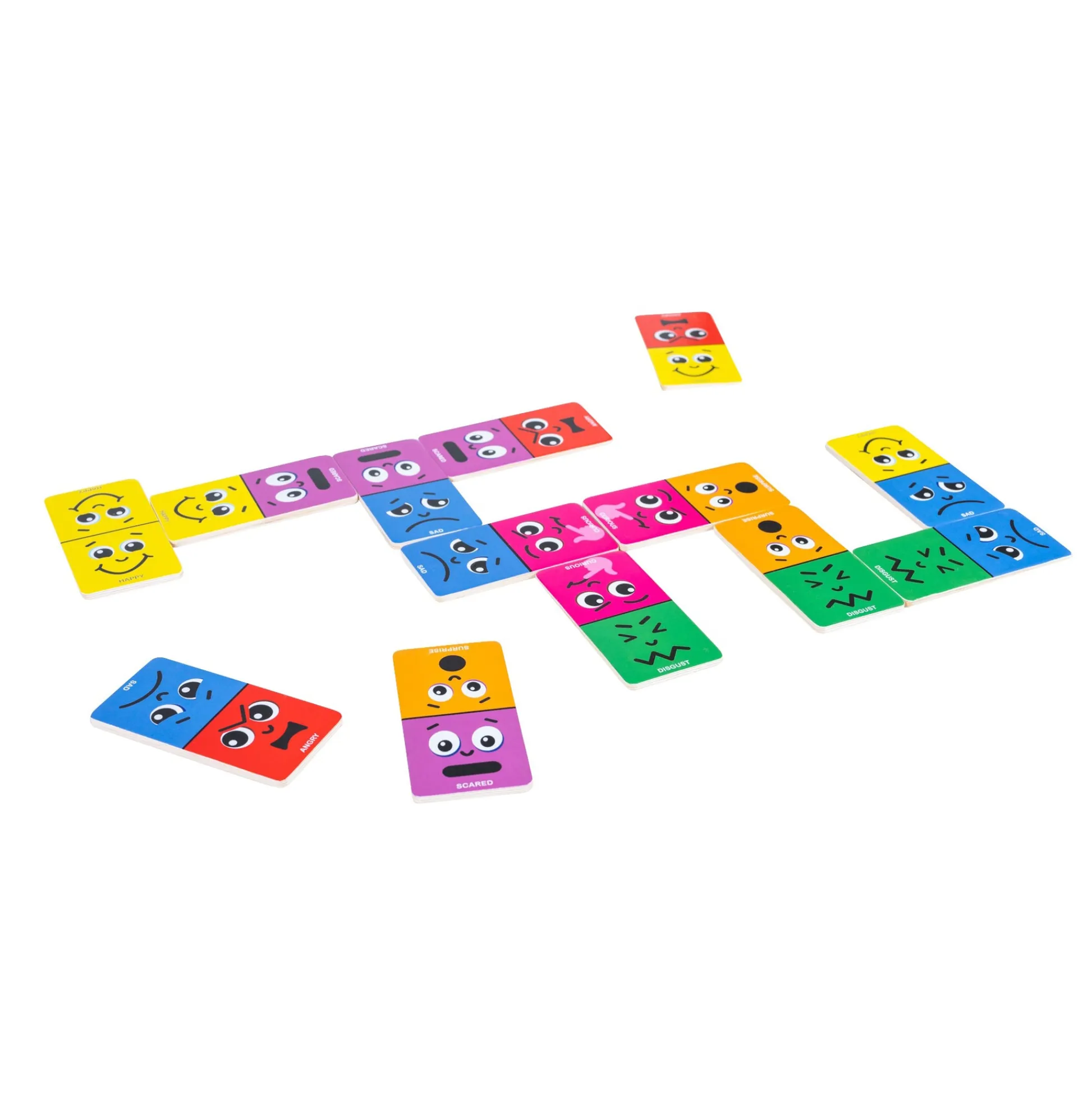 Educators Resource Spark & Wow Emotions Dominoes - Expressive Play Set - 28 Pieces* Dominoes & Tiles Games|Social & Emotional Skills
