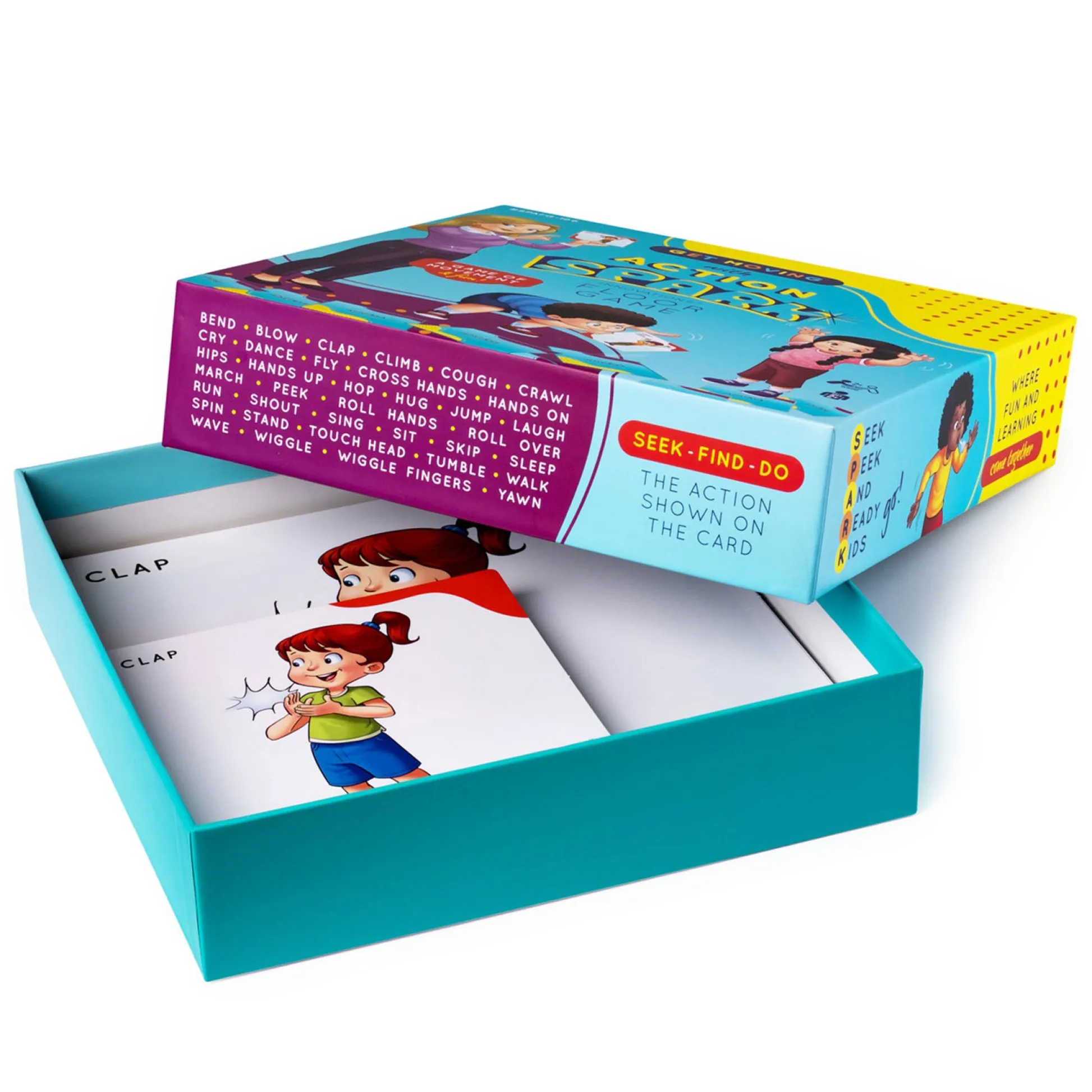 Educators Resource Spark Innovations Action Cards - SPARK Floor Game - Colorful Verb Mastery* Toddler & Preschool Games & Puzzles