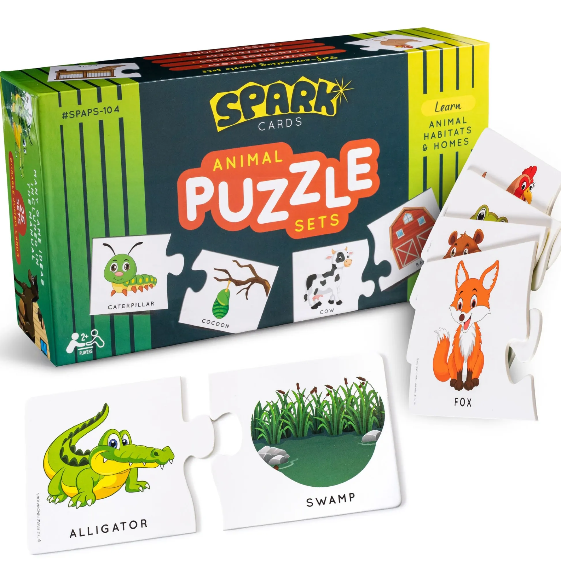 Educators Resource Spark Innovations Animal Home and Habitat Matching Puzzle - Colorful Educational Toy* Puzzles