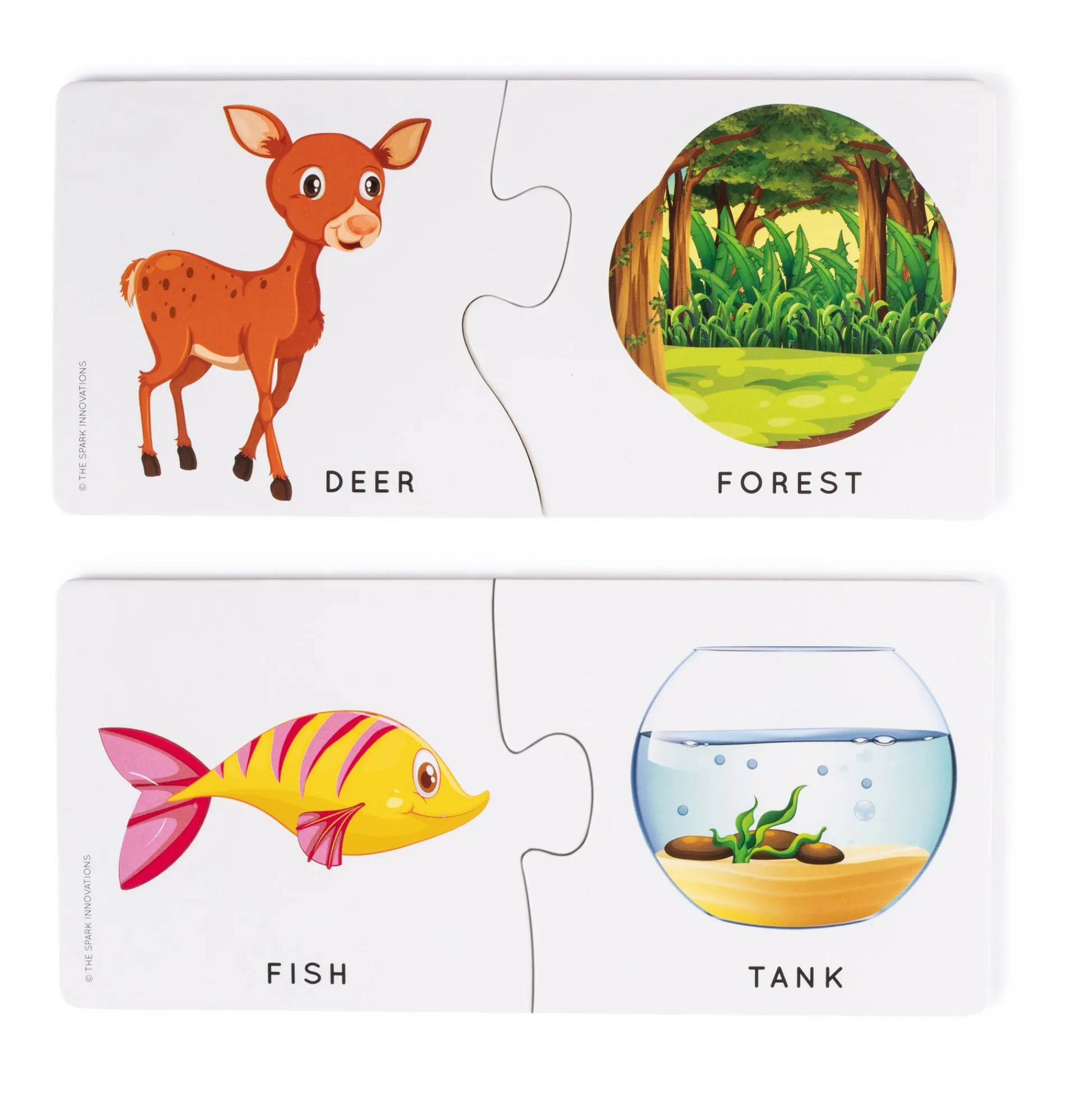 Educators Resource Spark Innovations Animal Home and Habitat Matching Puzzle - Colorful Educational Toy* Puzzles