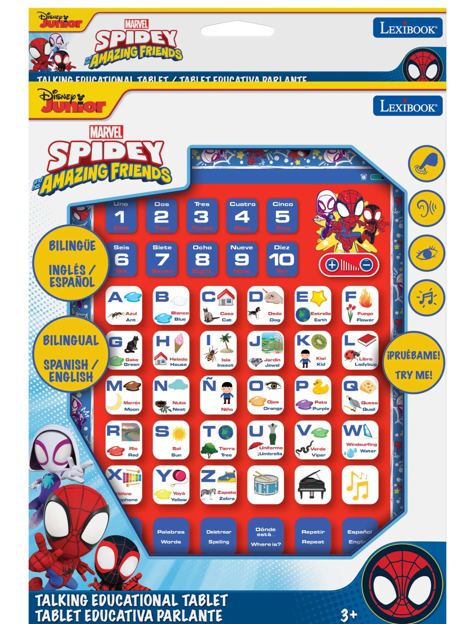 Lexibook Spider-Man Bilingual Educational Tablet for Kids* Preschool Education Toys & Activities