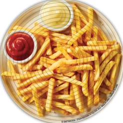 Flat River Group Spin Flip Puzzle: Burger & Fries - 14 Rings - Double-Sided Challenge* Puzzles