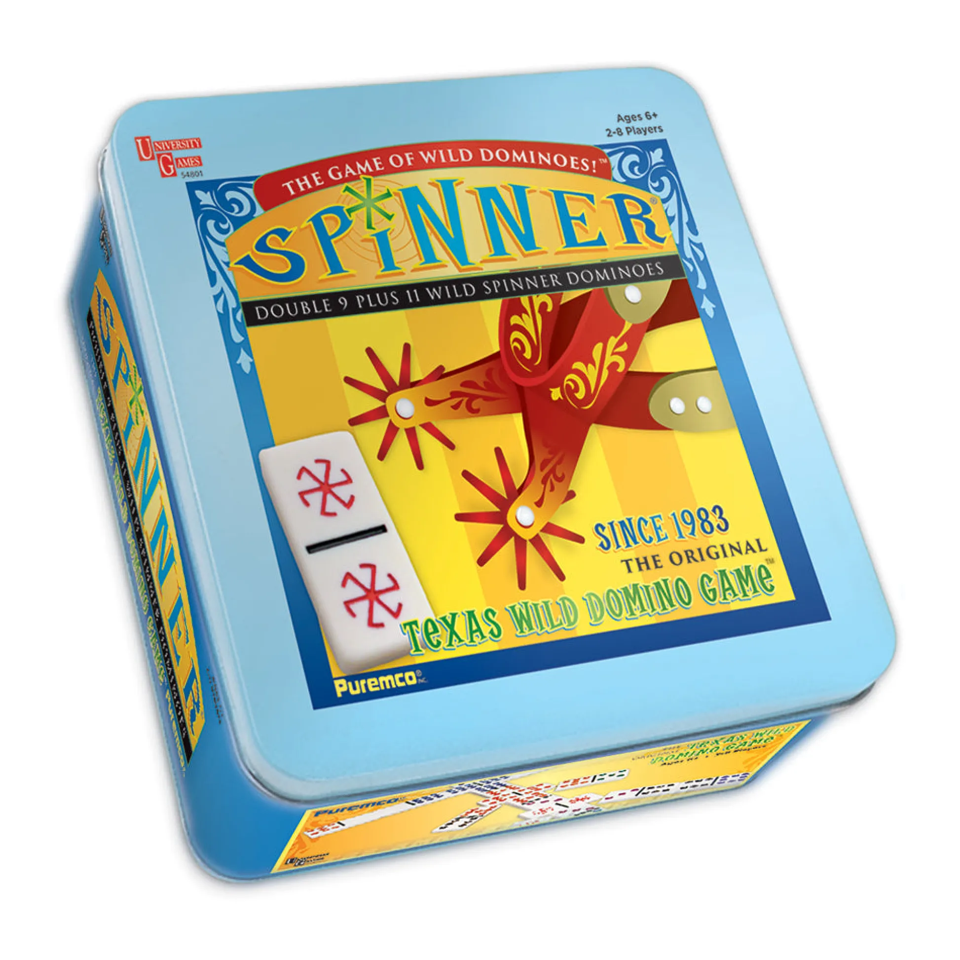 AreYouGame Spinner Dominoes Game by Puremco with Color-Coded Tiles* Dominoes & Tiles Games