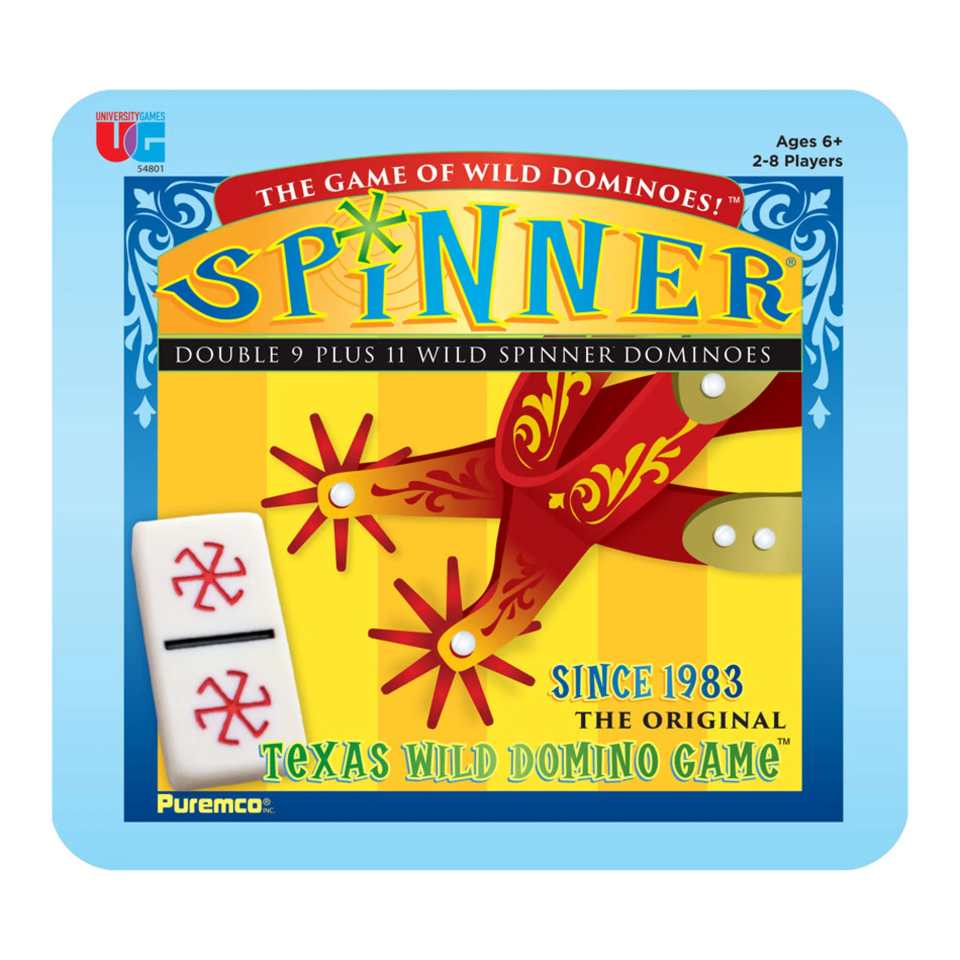 AreYouGame Spinner Dominoes Game by Puremco with Color-Coded Tiles* Dominoes & Tiles Games