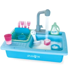 Flat River Group SPLASHFUN Interactive Kitchen Sink Playset with Color Change Accessories* Kitchens & Play Food|Dress Up