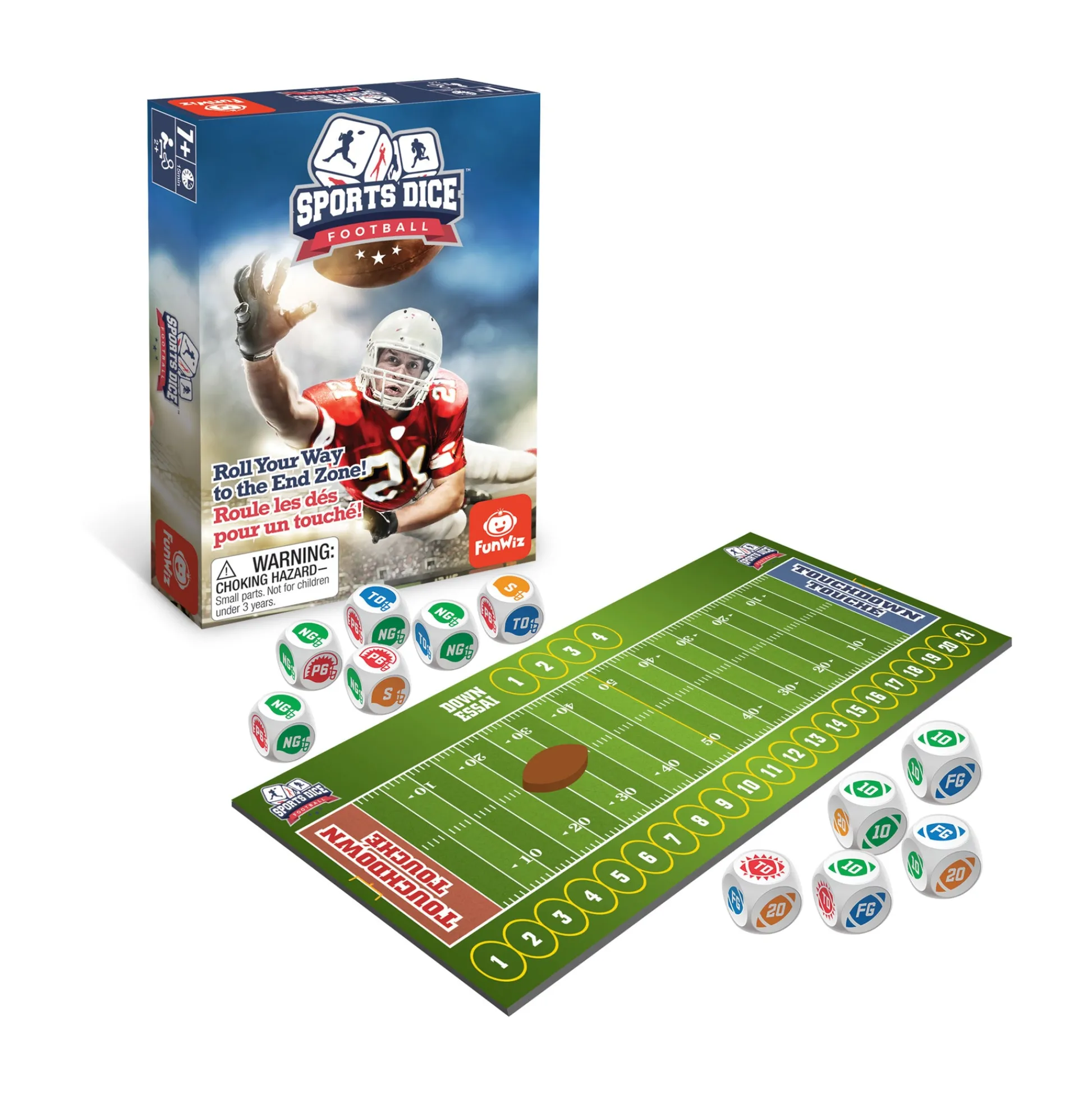 AreYouGame Sports Dice Football Fast-Paced Strategy Dice Game* Dice, Roll & Write Games|Social & Emotional Skills