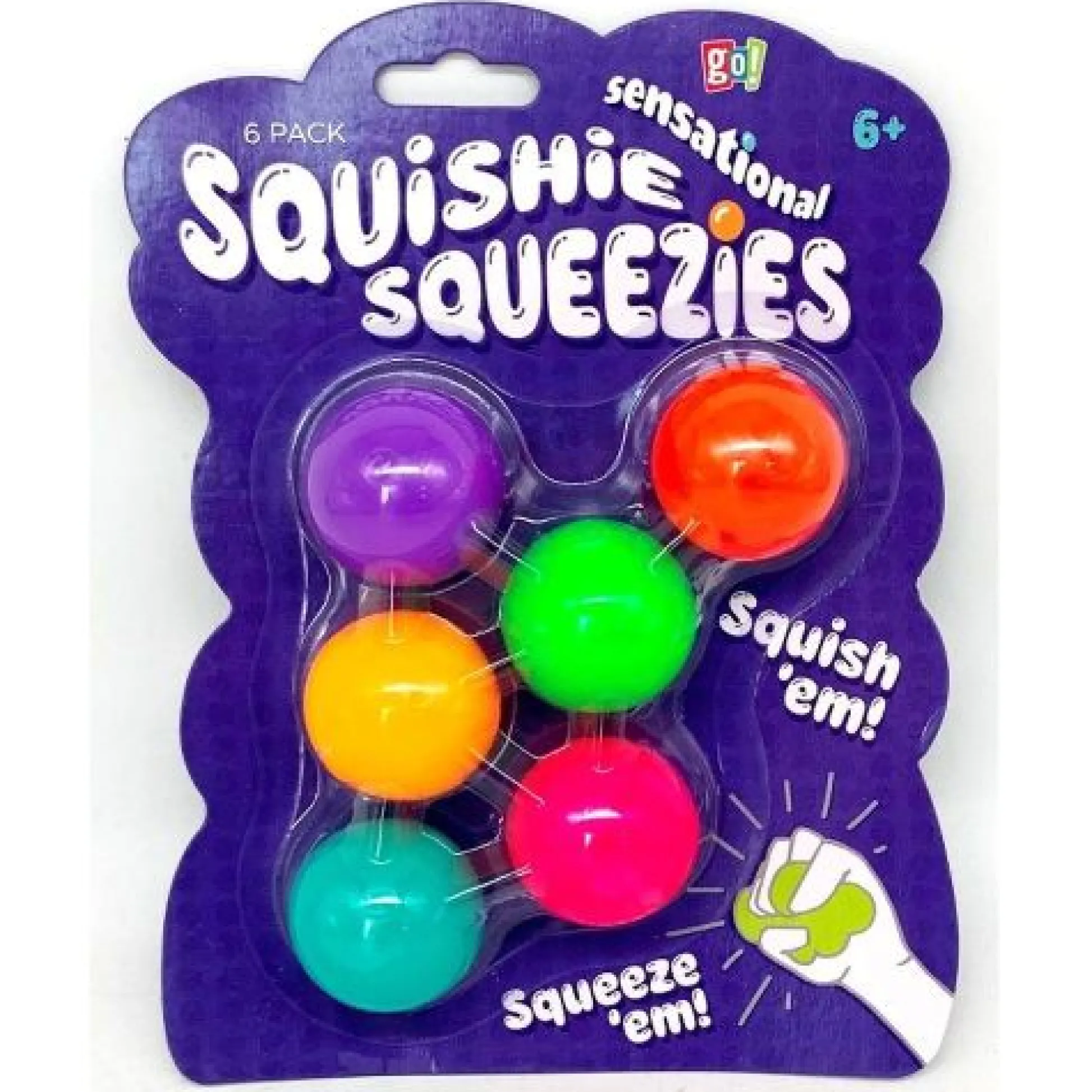 Calendar Holdings, LLC Squishie Squeezies Colorful Fun Balls 6 Pack* Preschool Education Toys & Activities