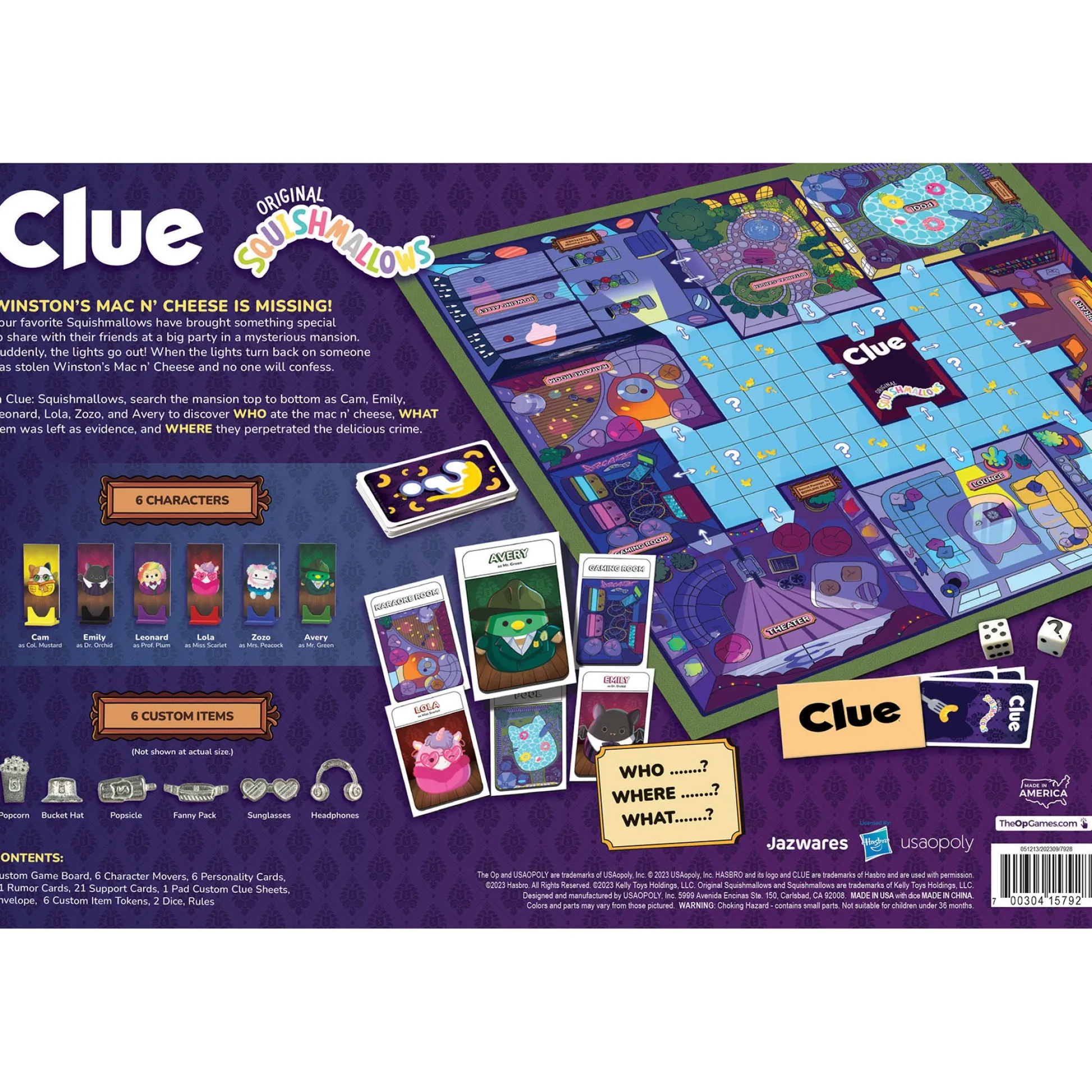 Educators Resource Squishmallows CLUE® Mystery Board Game by USAopoly* Social & Emotional Skills|Role-Playing Games
