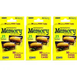 Educators Resource Stages Learning Materials Memory Match Game - Food Trio* Card Games