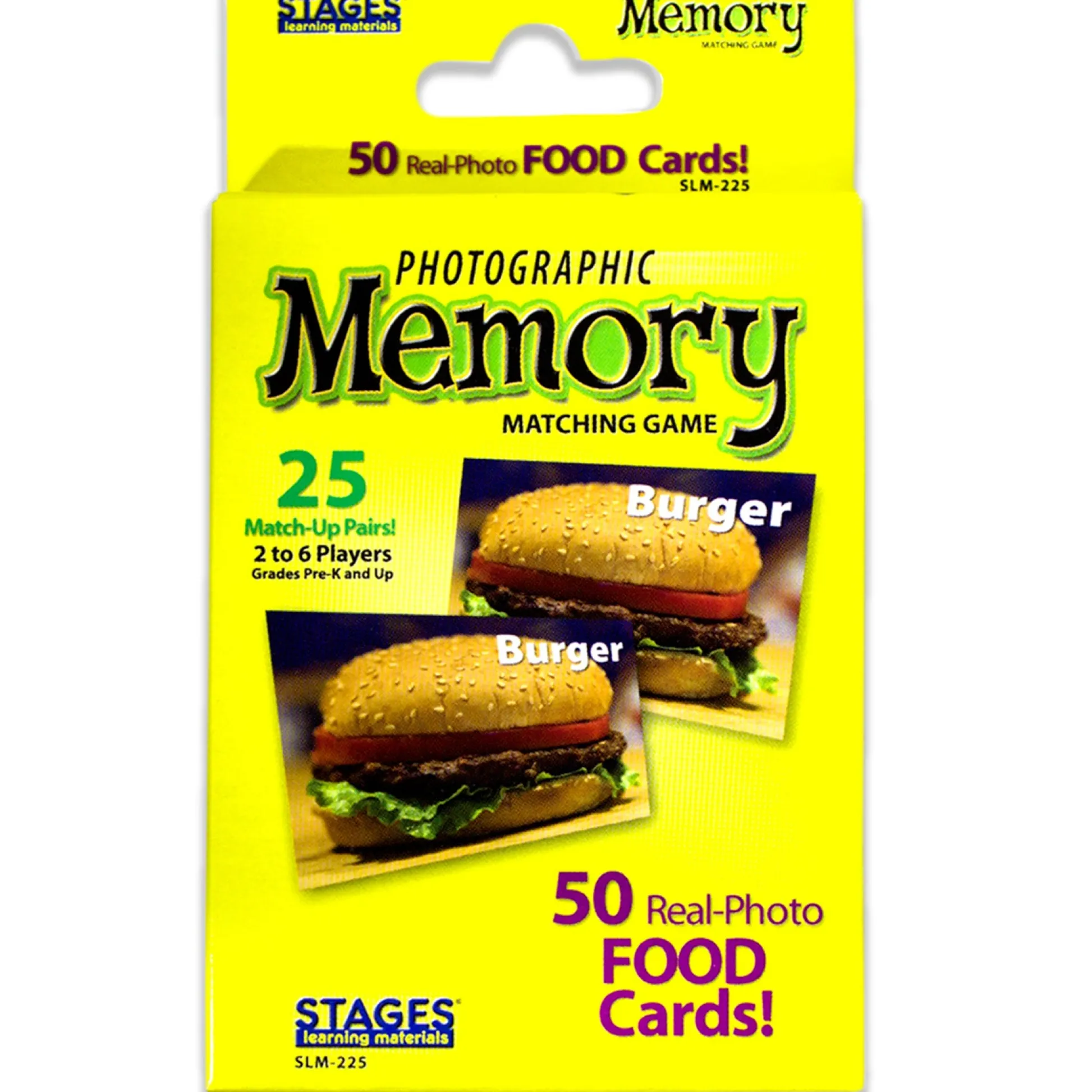 Educators Resource Stages Learning Materials Memory Match Game - Food Trio* Card Games