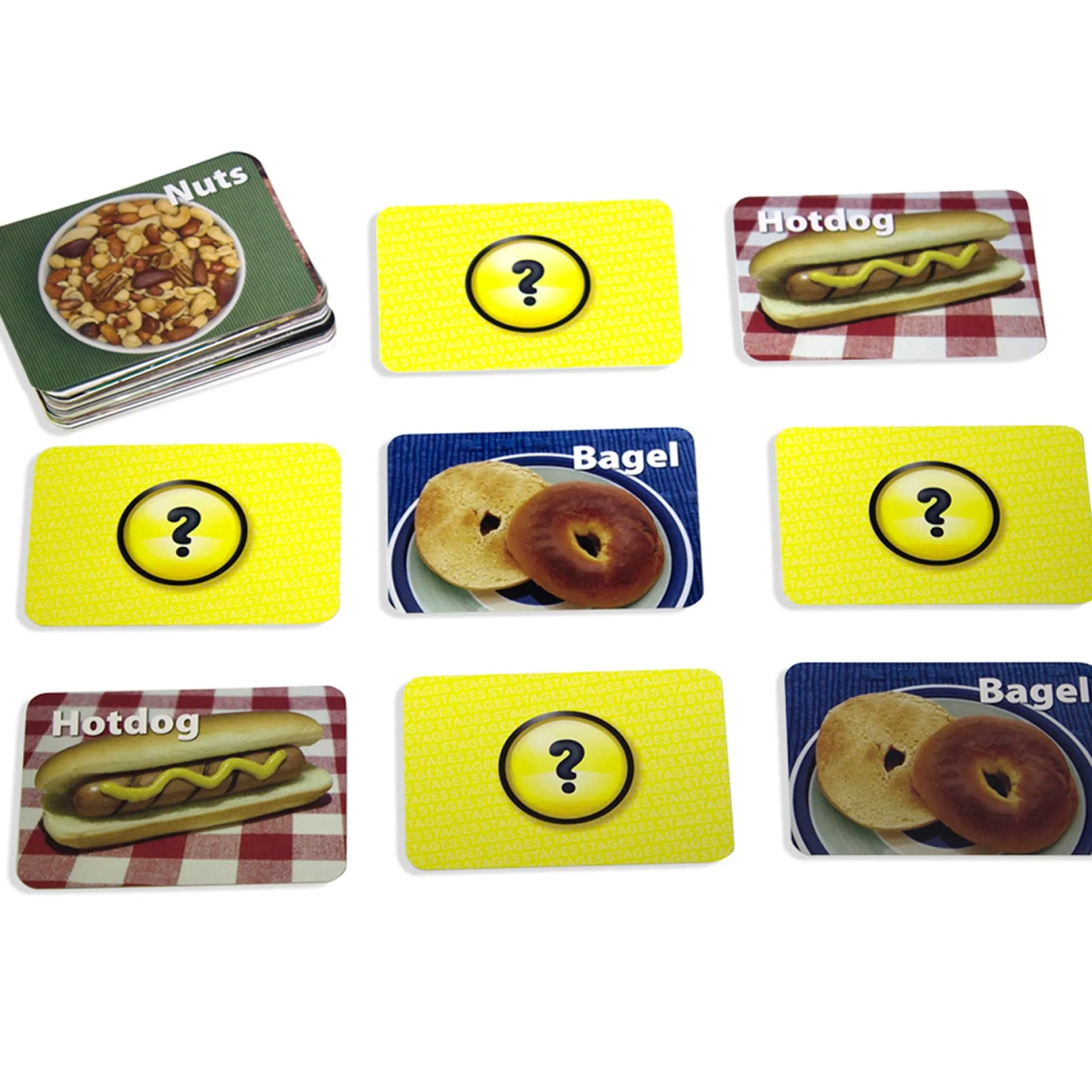 Educators Resource Stages Learning Materials Memory Match Game - Food Trio* Card Games