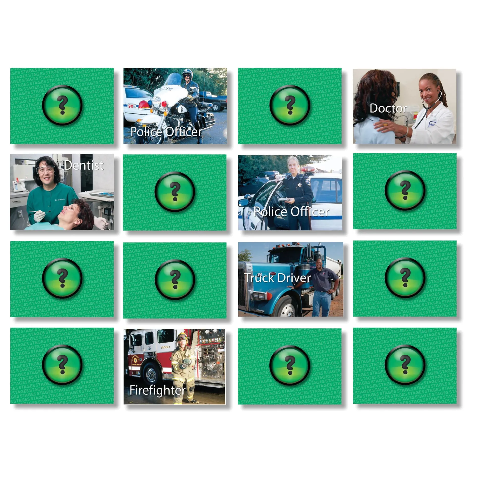 Educators Resource Stages Learning Memory Match - Careers Photographic Game - Triple Pack* Card Games
