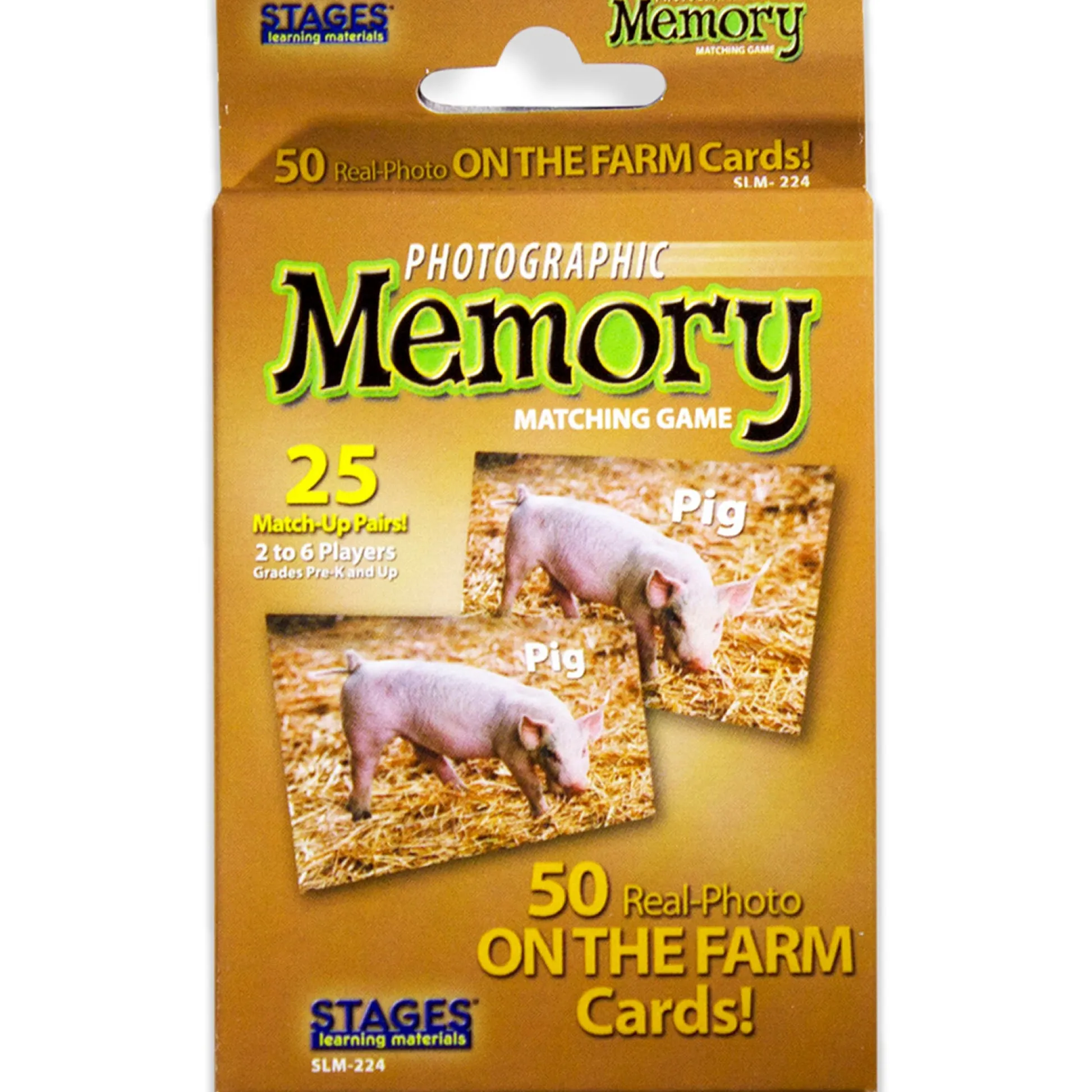 Educators Resource Stages Learning On the Farm Photographic Memory Matching Game - 3-Pack* Card Games