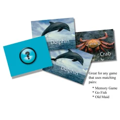 Educators Resource Stages Learning Sea Life Memory Matching Game - Photographic Card Set, Pack of 3* Card Games