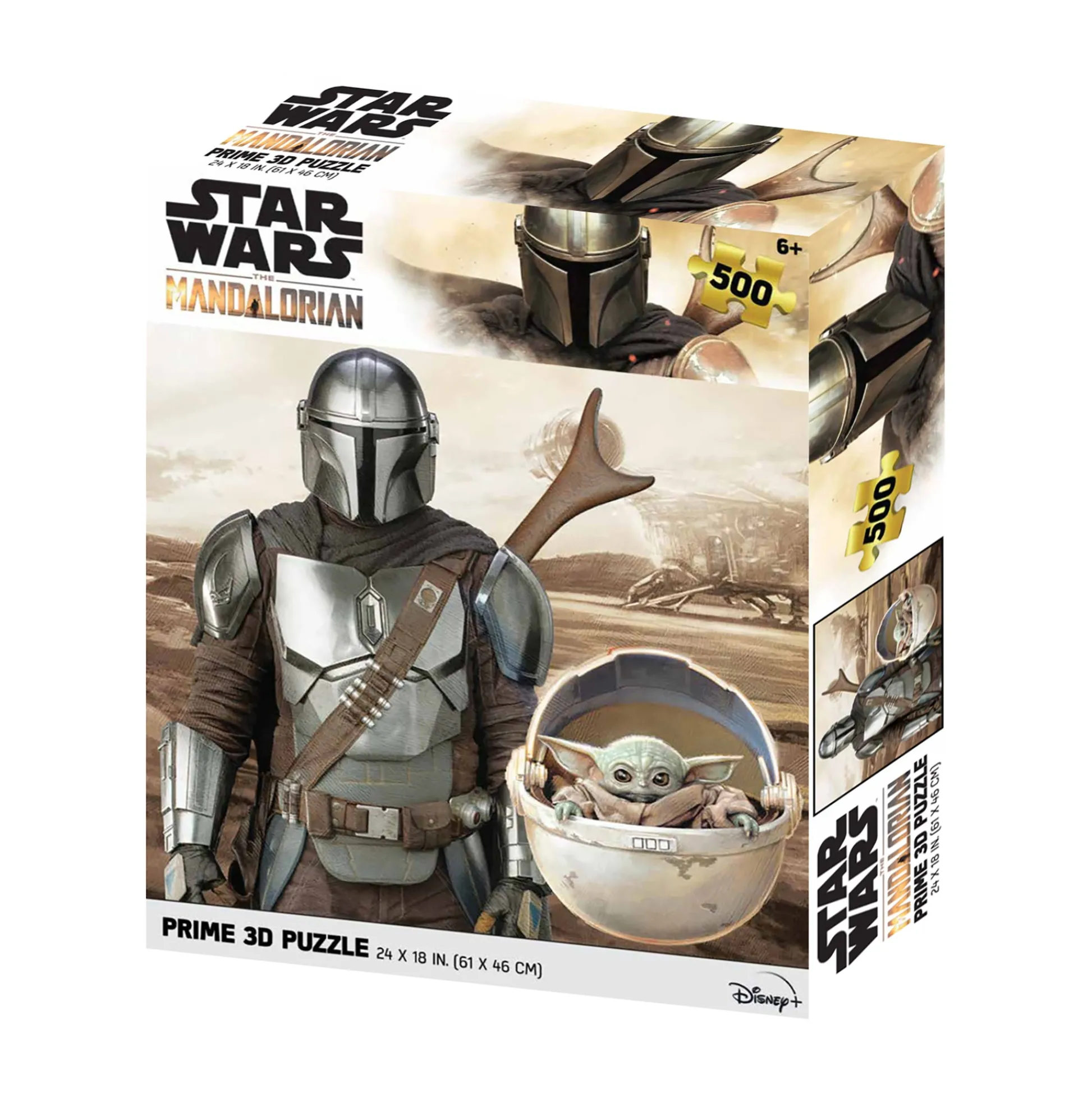 AreYouGame Star Wars The Mandalorian & Grogu 3D Lenticular Puzzle - 500 pc* Puzzles|Star Wars