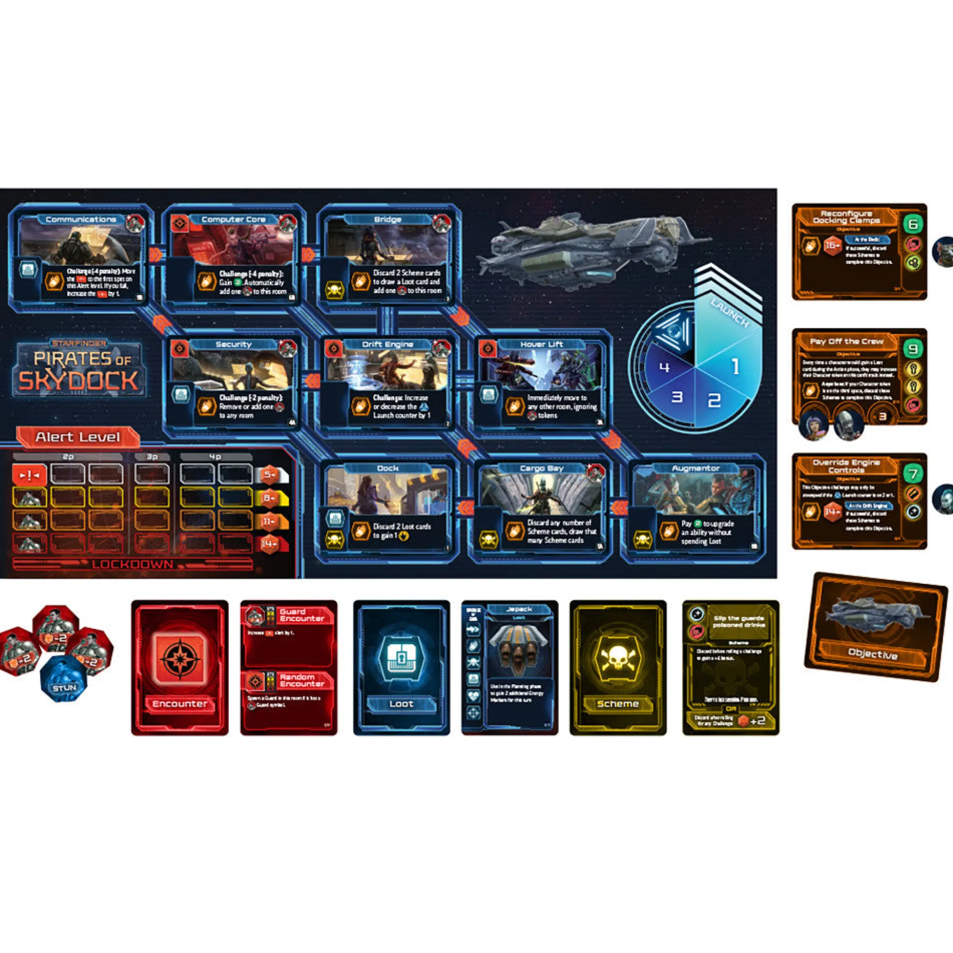 Flat River Group Starfinder: Pirates of Skydock Strategic Heist Board Game* Board Games|Role-Playing Games
