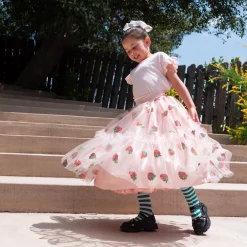 A Leading Role Strawberry Shortcake Premium Child Strawberry Sequin Skirt - Size 5/6* Dress Up & Accessories|Dress Up