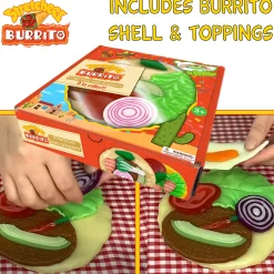 Flat River Group Stretcheez Burrito - Surprise Toppings Stretchy Toy Food Set, Roleplay Age 3+* Kitchens & Play Food|Dress Up