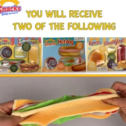 Flat River Group Stretcheez Snacks 2pk Mystery Combo: Breakfast, Sandwich, Hotdog Sets for Kids 3+* Kitchens & Play Food|Dress Up