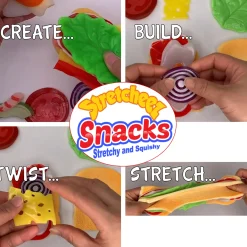 Flat River Group Stretcheez Snacks 2pk Mystery Combo: Breakfast, Sandwich, Hotdog Sets for Kids 3+* Kitchens & Play Food|Dress Up