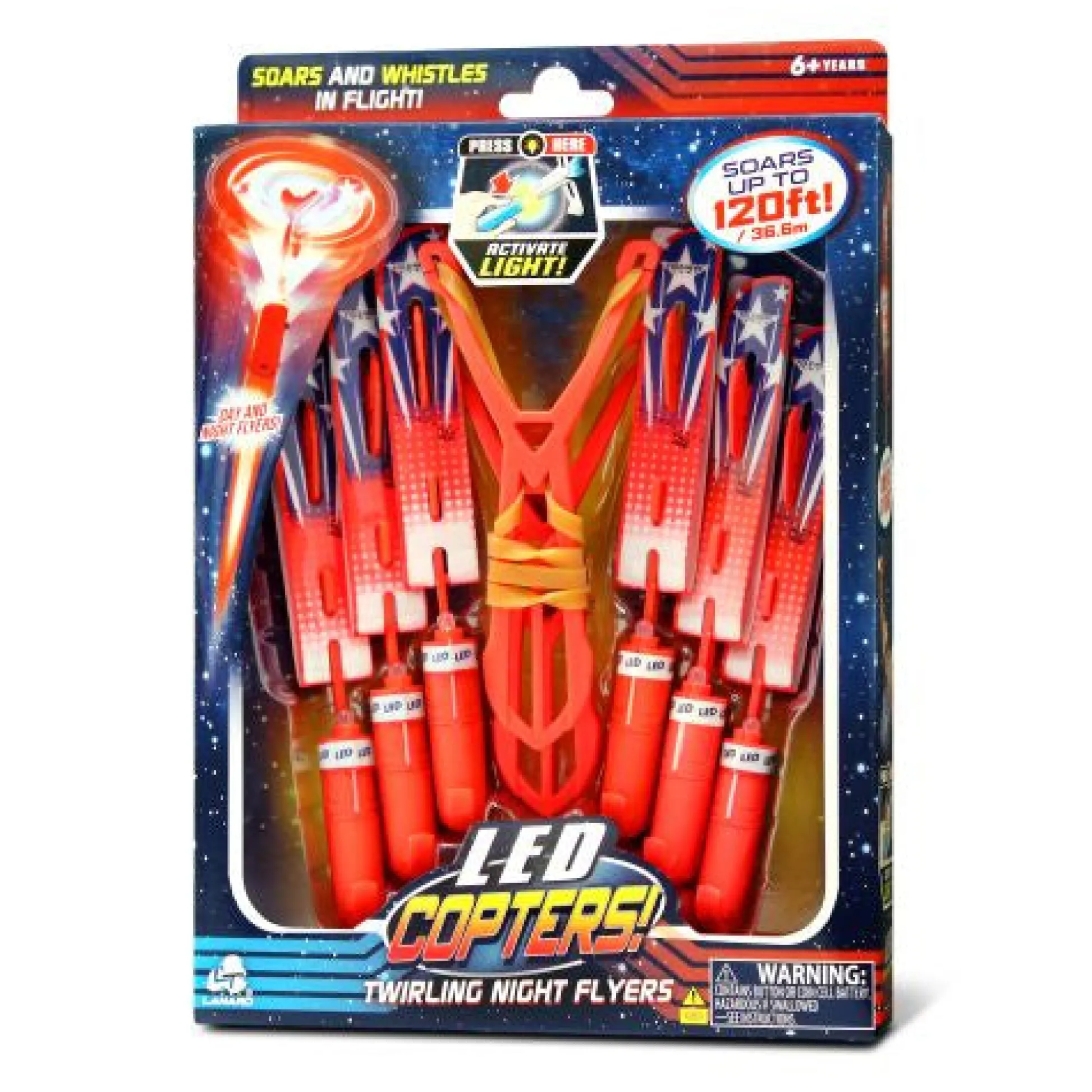 Calendar Holdings, LLC Stunt Flyer LED Copters 6 Pcs Set: Sky-High Light Show* Nerf & Toy Blasters|Nerf & Toy Blasters