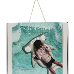 Flat River Group Sunnylife Kids Lie-On Float - Salty The Shark Khaki Inflatable Pool Ride-On* Swimming Pools & Water Toys