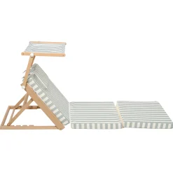 Flat River Group Sunnylife La Palma Pool House Daybed - Sage Stripe with Sun Shade* Swimming Pools & Water Toys