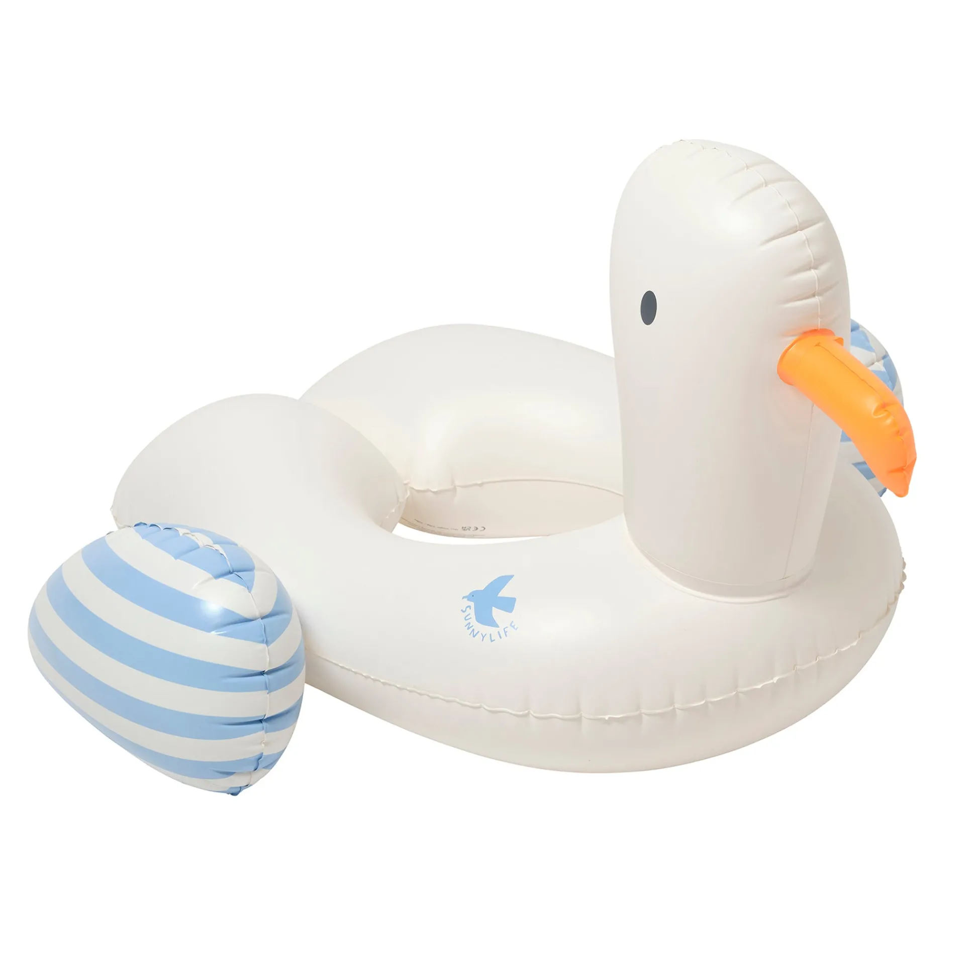 Flat River Group Sunnylife Sid The Seagull Inflatable Pool Ring - Blue Stripe* Swimming Pools & Water Toys