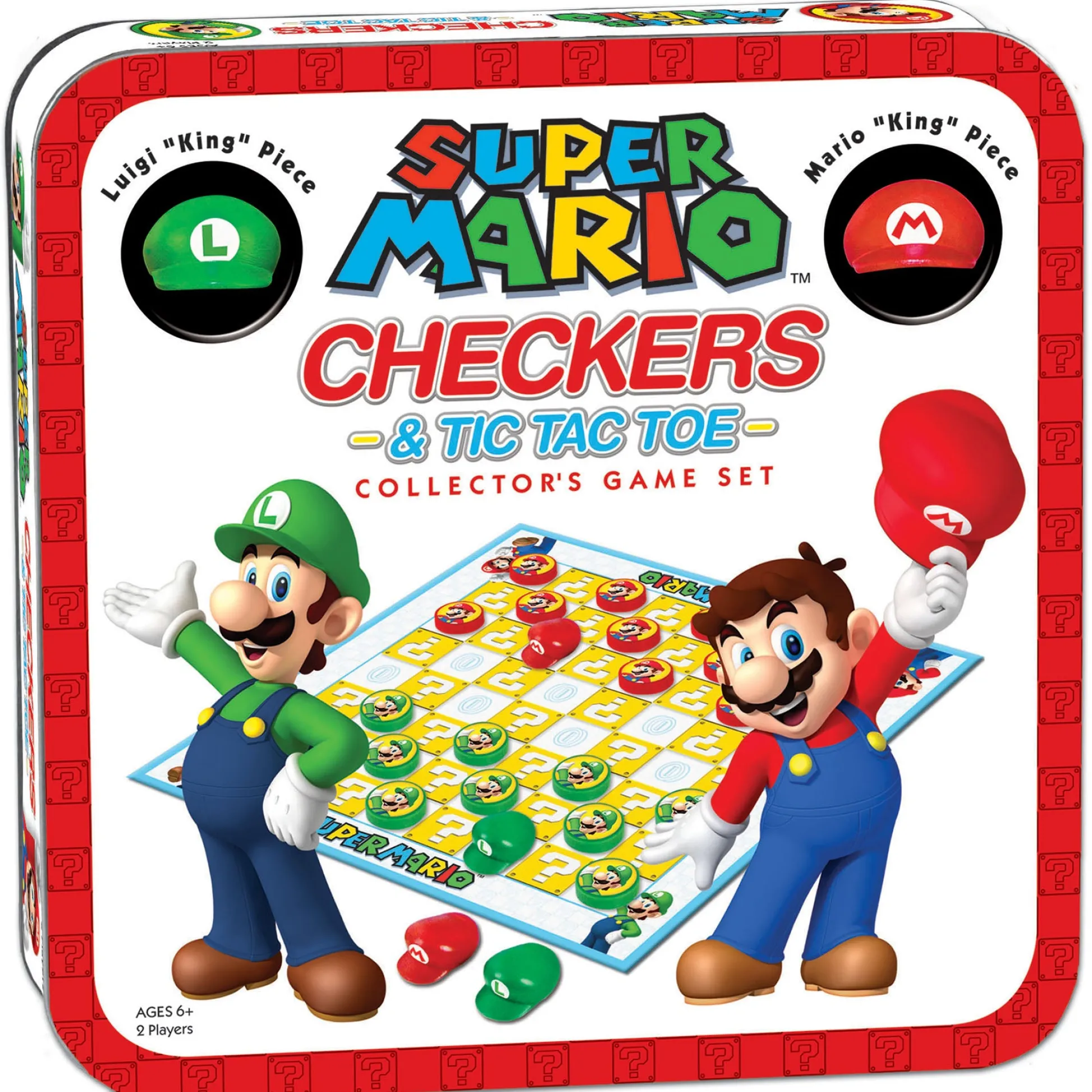 Educators Resource Super Mario Checkers & Tic Tac Toe Collector's Game Set by USAopoly* Role-Playing Games|Board Games