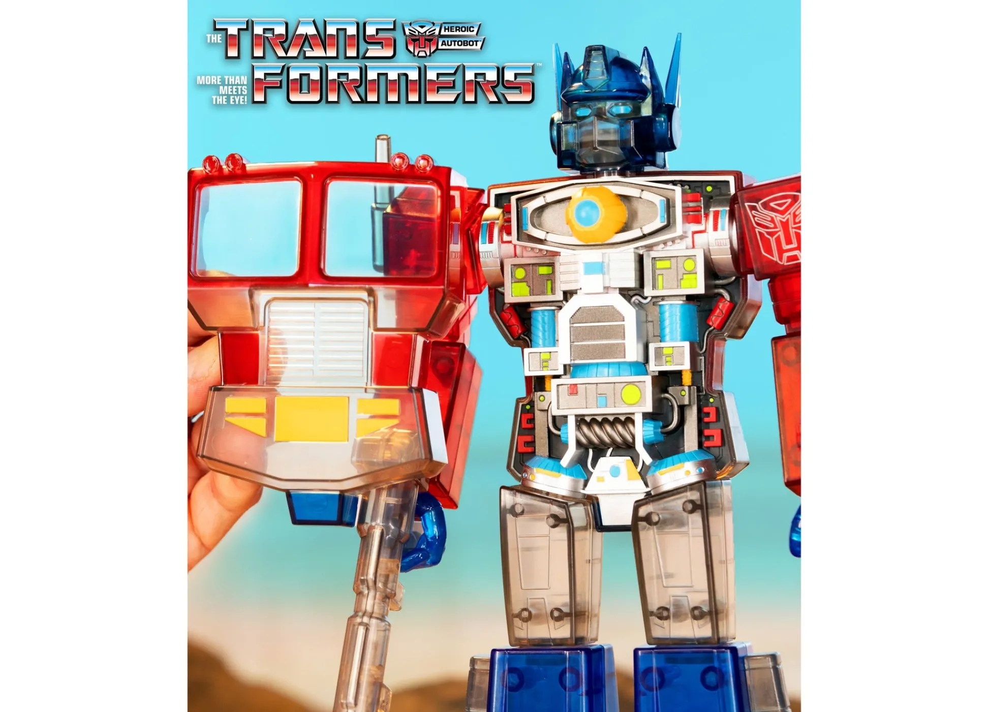 Macy's - Supplier Super7 Transformers Super Cyborg Optimus Prime 11 inch Clear Red / Blue* Collectible Figures & Playsets