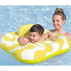 Flat River Group Swim Safe Comfort Plush Baby Float – 31" Yellow Inflatable with Diaper-Style Seat* Swimming Pools & Water Toys